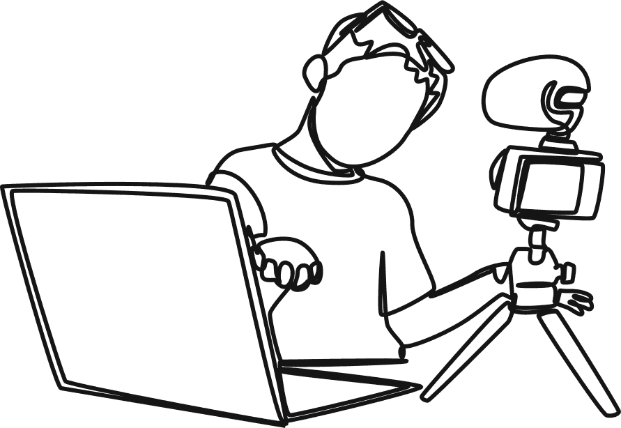 Video production and motion graphics services side image for visual media creation